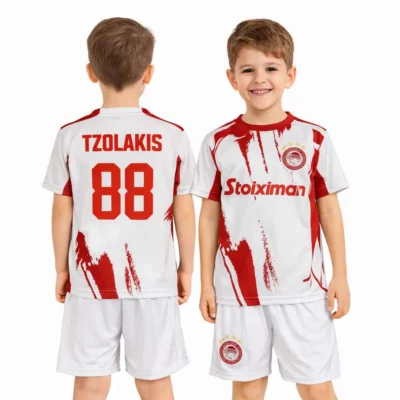 ΟΛΥΜΠΙΑΚΟΣ ΤΖΟΛΑΚΗΣ AWAY ΠΑΙΔΙΚΟ ΣΕΤ 2025-26